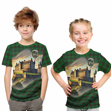 Anstruther Tartan Family Crest Kid T-Shirt with Scottish Ancient Castle Style Youth XL Size14 - Tartan Vibes Clothing
