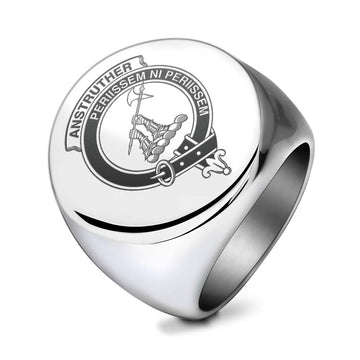 Anstruther Clan Crest Engraved Ring