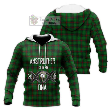 Anstruther Tartan Knitted Hoodie with Family Crest DNA In Me Style