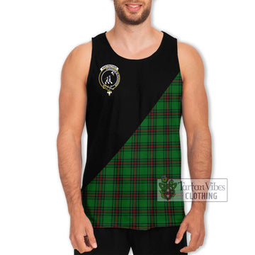 Anstruther Tartan Men's Tank Top with Family Crest and Military Logo Style Men - Tartan Vibes Clothing