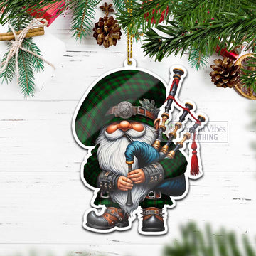 Anstruther Tartan Bagpiper Gnome Christmas Ornament