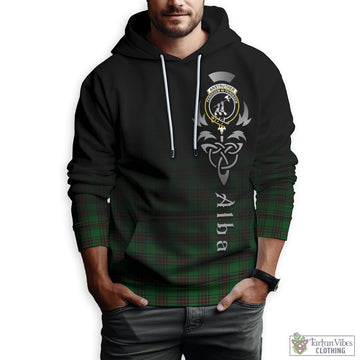 Anstruther Tartan Hoodie Featuring Alba Gu Brath Family Crest Celtic Inspired