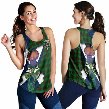 Anstruther Tartan Family Crest Women's Racerback Tanks Scottish Thistle Celtic Inspired 4XL - Tartan Vibes Clothing