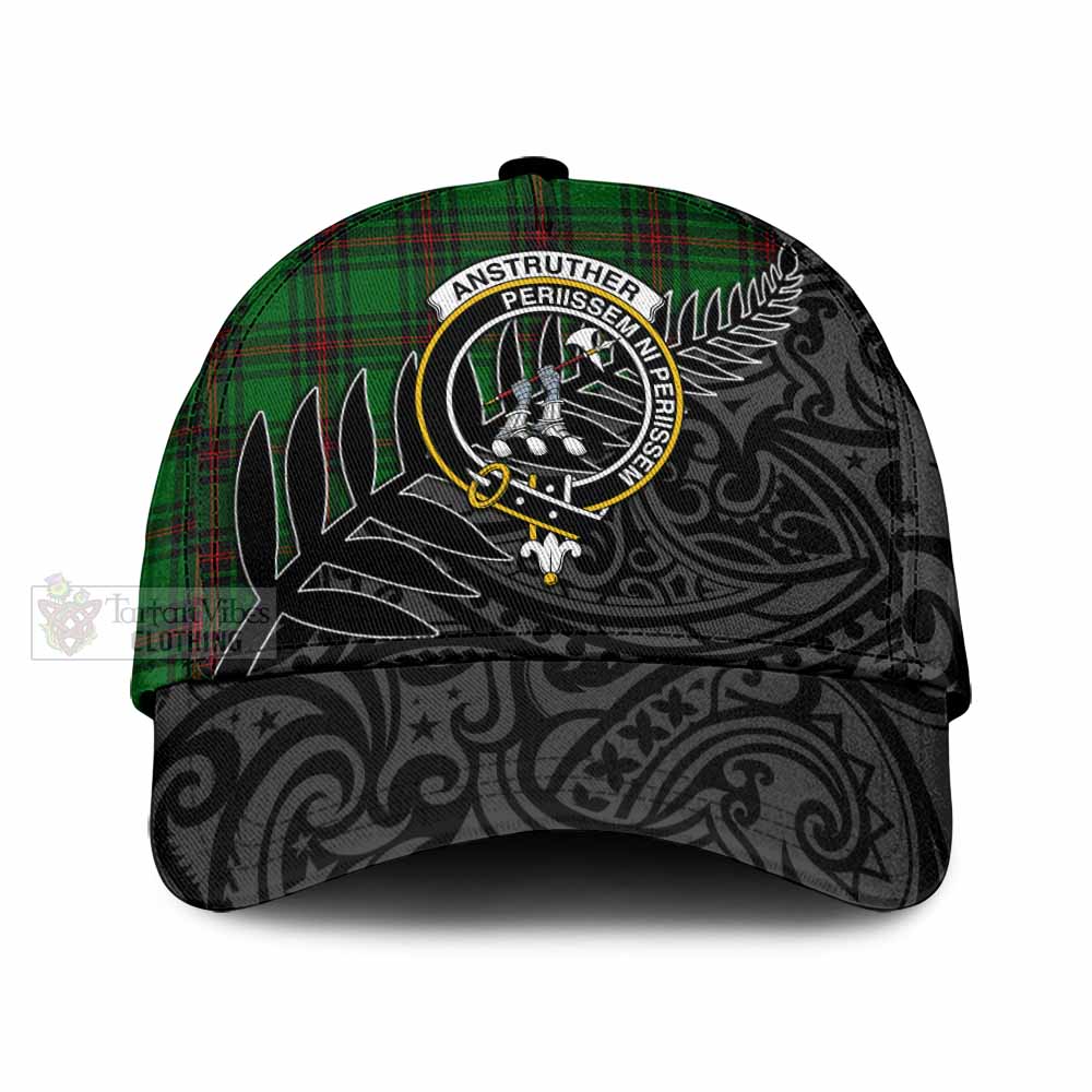 Tartan Vibes Clothing Anstruther Tartan Classic Cap with New Zealand Silver Fern Half Style