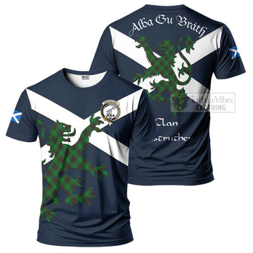 Anstruther Tartan Lion Rampant T-Shirt Proudly Display Your Heritage with Alba Gu Brath and Clan Name