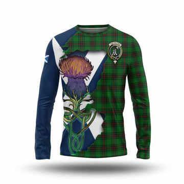 Anstruther Tartan Family Crest Long Sleeve T-Shirt Scottish Thistle Celtic Inspired Unisex - Tartan Vibes Clothing
