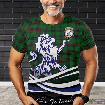 Anstruther Tartan T-Shirt with Alba Gu Brath Regal Lion Emblem