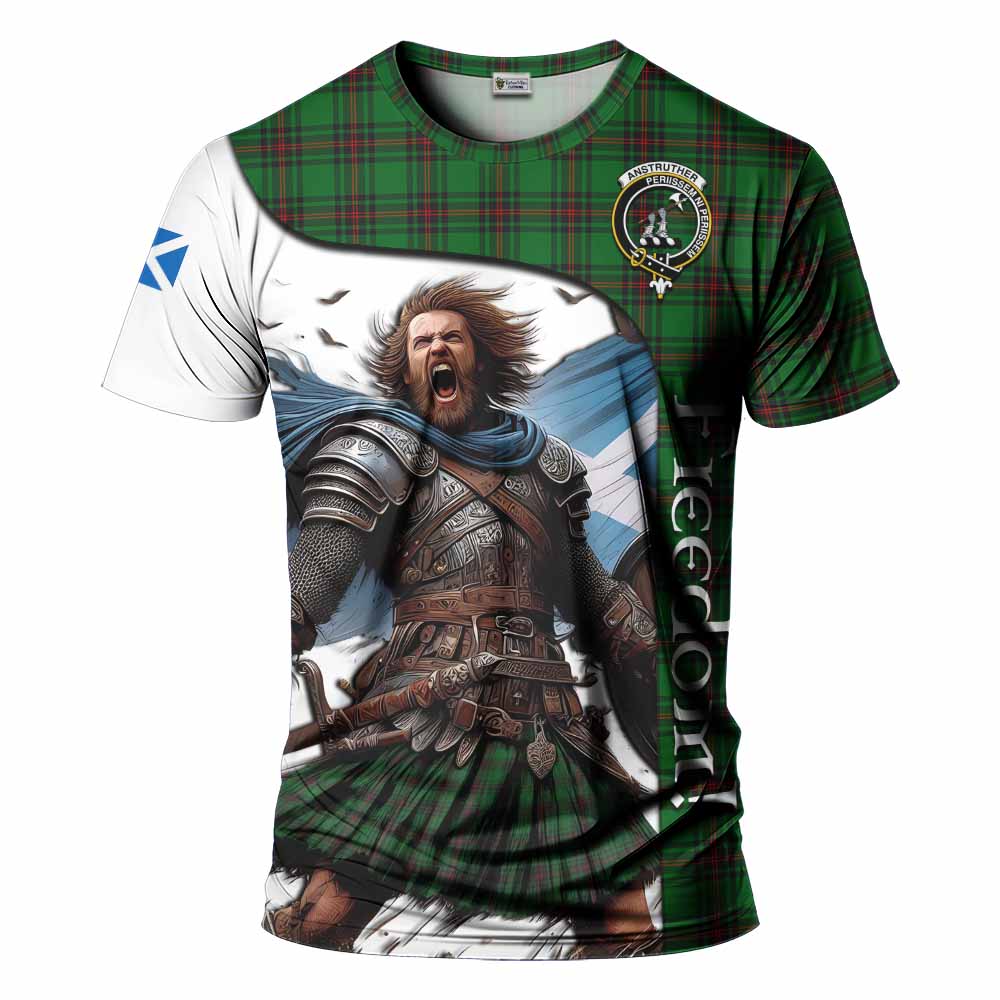 Anstruther Crest Tartan T-Shirt Inspired by the Freedom of Scottish Warrior