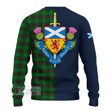 Anstruther Tartan Ugly Sweater Alba with Scottish Lion Royal Arm Half Style - Tartan Vibes Clothing