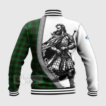 Anstruther Tartan Clan Crest Baseball Jacket with Highlander Warrior Celtic Style - Tartan Vibes Clothing