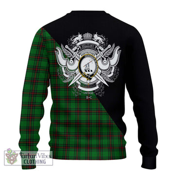 Anstruther Tartan Ugly Sweater with Family Crest and Military Logo Style - Tartan Vibes Clothing