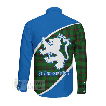 Anstruther Family Crest Tartan Long Sleeve Button Shirt Celebrate Saint Andrew's Day in Style