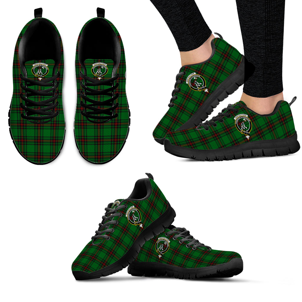 Anstruther Tartan Sneakers with Family Crest - Tartan Vibes Clothing