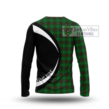 Anstruther Tartan Long Sleeve T-Shirt with Family Crest Circle Style - Tartan Vibes Clothing