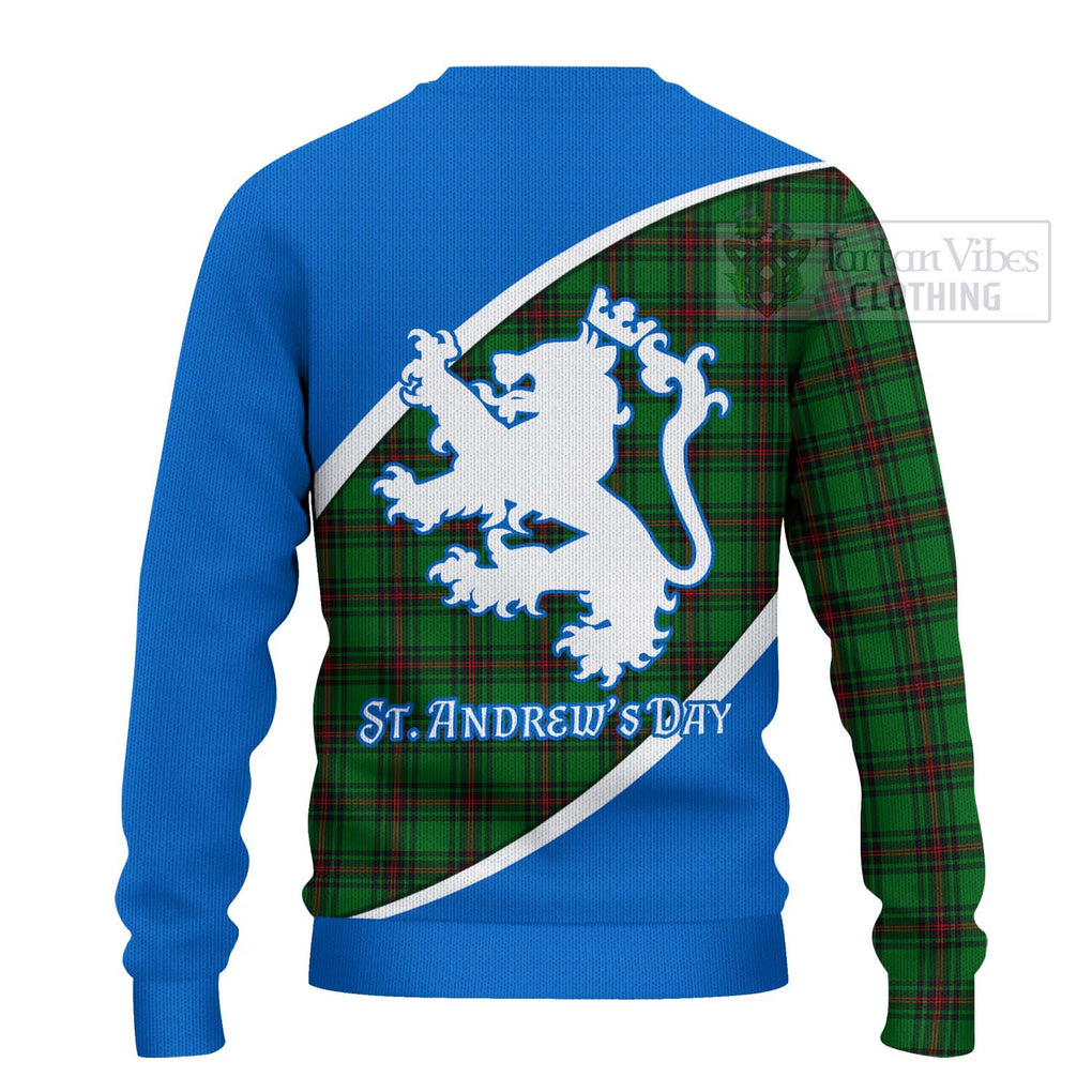 Tartan Vibes Clothing Anstruther Family Crest Tartan Knitted Sweater Celebrate Saint Andrew's Day in Style