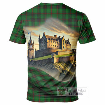 Anstruther Tartan Family Crest T-Shirt with Scottish Ancient Castle Style - Tartan Vibes Clothing
