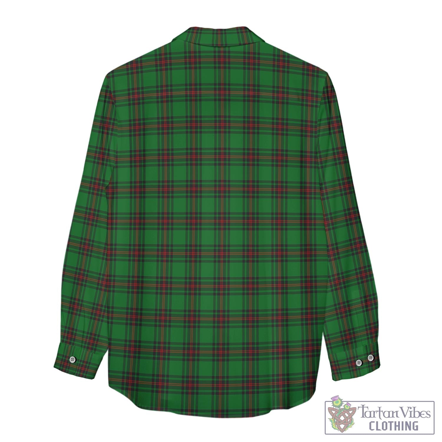 Tartan Vibes Clothing Anstruther Tartan Womens Casual Shirt with Family Crest