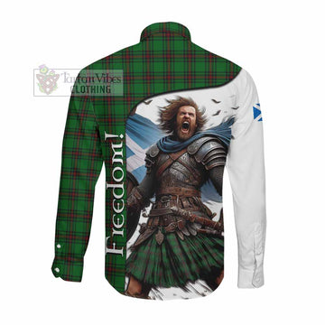 Anstruther Crest Tartan Long Sleeve Button Shirt Inspired by the Freedom of Scottish Warrior