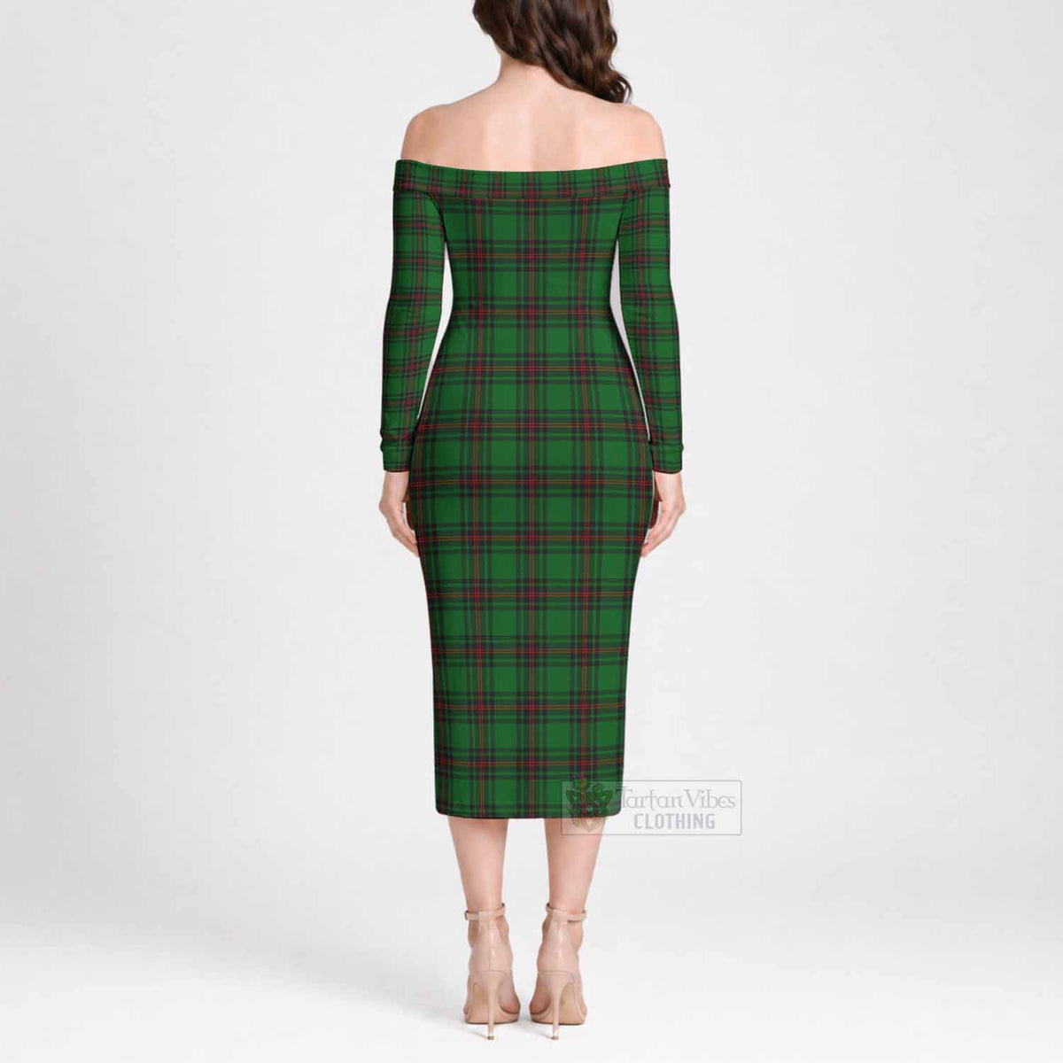 Anstruther Tartan Off Shoulder Lady Dress - Tartan Vibes Clothing