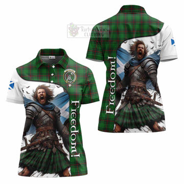 Anstruther Crest Tartan Women's Polo Shirt Inspired by the Freedom of Scottish Warrior