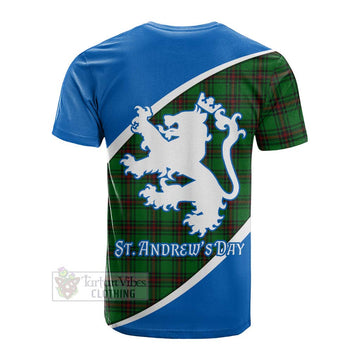 Anstruther Family Crest Tartan Cotton T-shirt Celebrate Saint Andrew's Day in Style