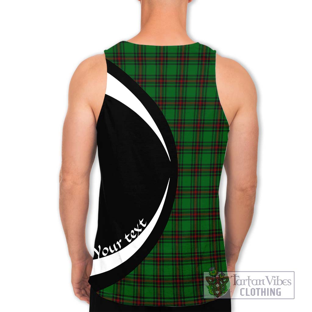 Anstruther Tartan Men's Tank Top with Family Crest Circle Style - Tartan Vibes Clothing