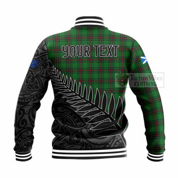 Anstruther Crest Tartan Baseball Jacket with New Zealand Silver Fern Half Style