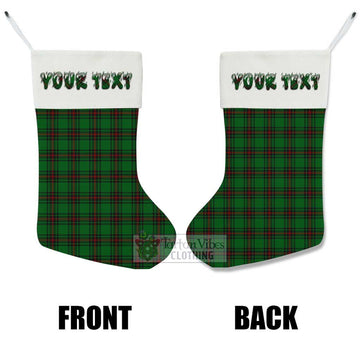 Anstruther Tartan Christmas Stocking with Personalized Text