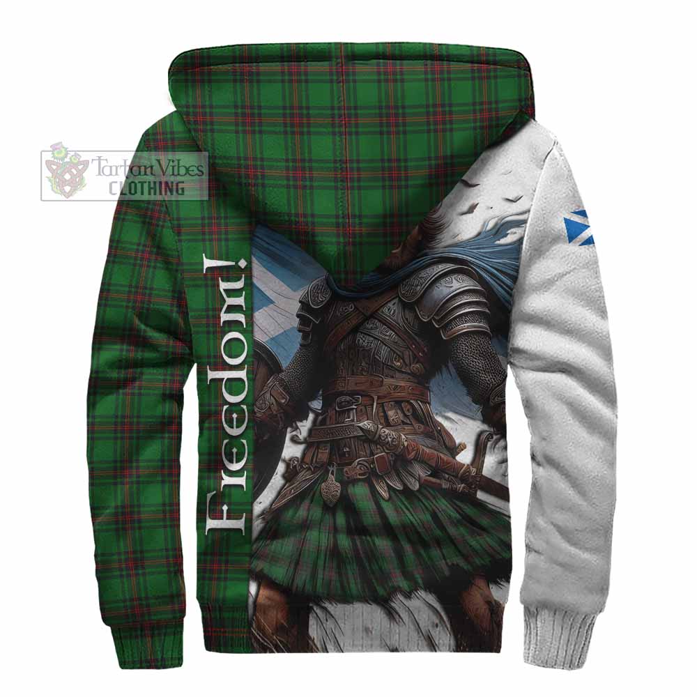 Tartan Vibes Clothing Anstruther Crest Tartan Sherpa Hoodie Inspired by the Freedom of Scottish Warrior