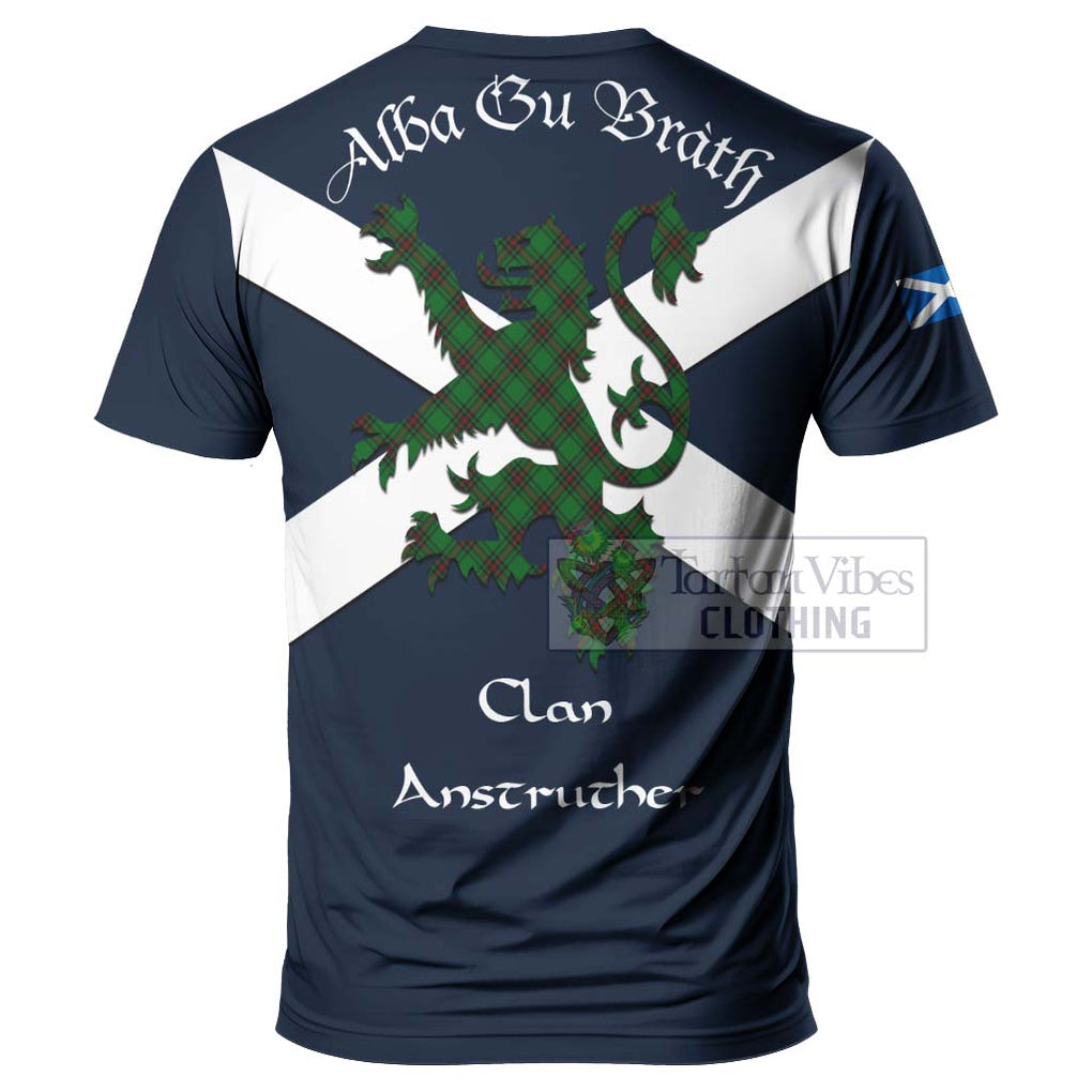 Tartan Vibes Clothing Anstruther Tartan Lion Rampant T-Shirt – Proudly Display Your Heritage with Alba Gu Brath and Clan Name