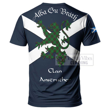 Anstruther Tartan Lion Rampant T-Shirt Proudly Display Your Heritage with Alba Gu Brath and Clan Name