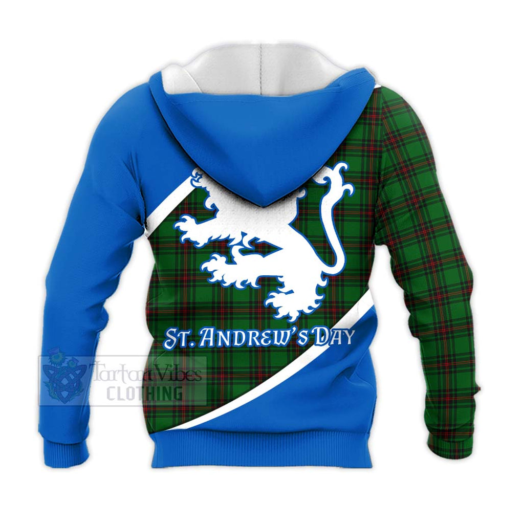 Tartan Vibes Clothing Anstruther Family Crest Tartan Knitted Hoodie Celebrate Saint Andrew's Day in Style