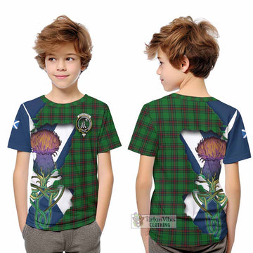 Anstruther Tartan Family Crest Kid T-Shirt Scottish Thistle Celtic Inspired - Tartan Vibes Clothing