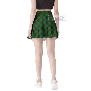 Anstruther Tartan Women's Plated Mini Skirt Cross Style