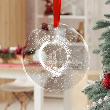 Anstruther Clan Crest Christmas Glass Ornament