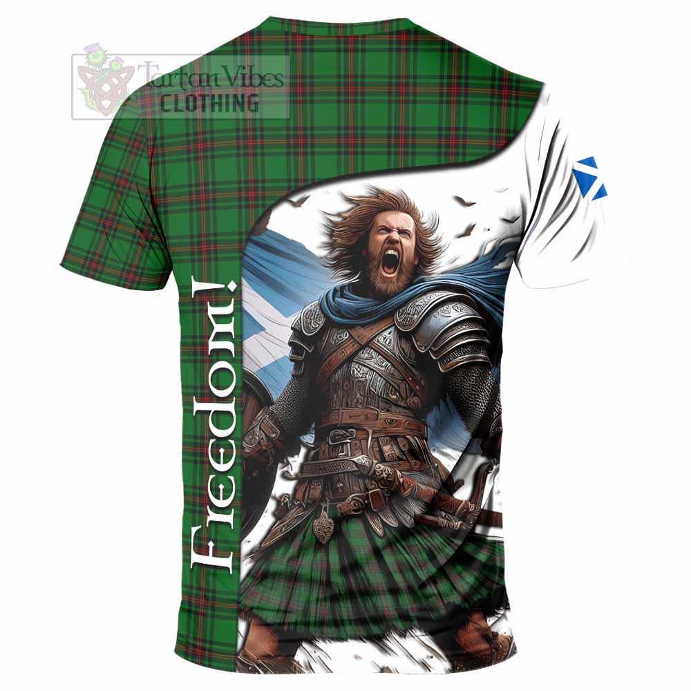 Anstruther Crest Tartan T-Shirt Inspired by the Freedom of Scottish Warrior