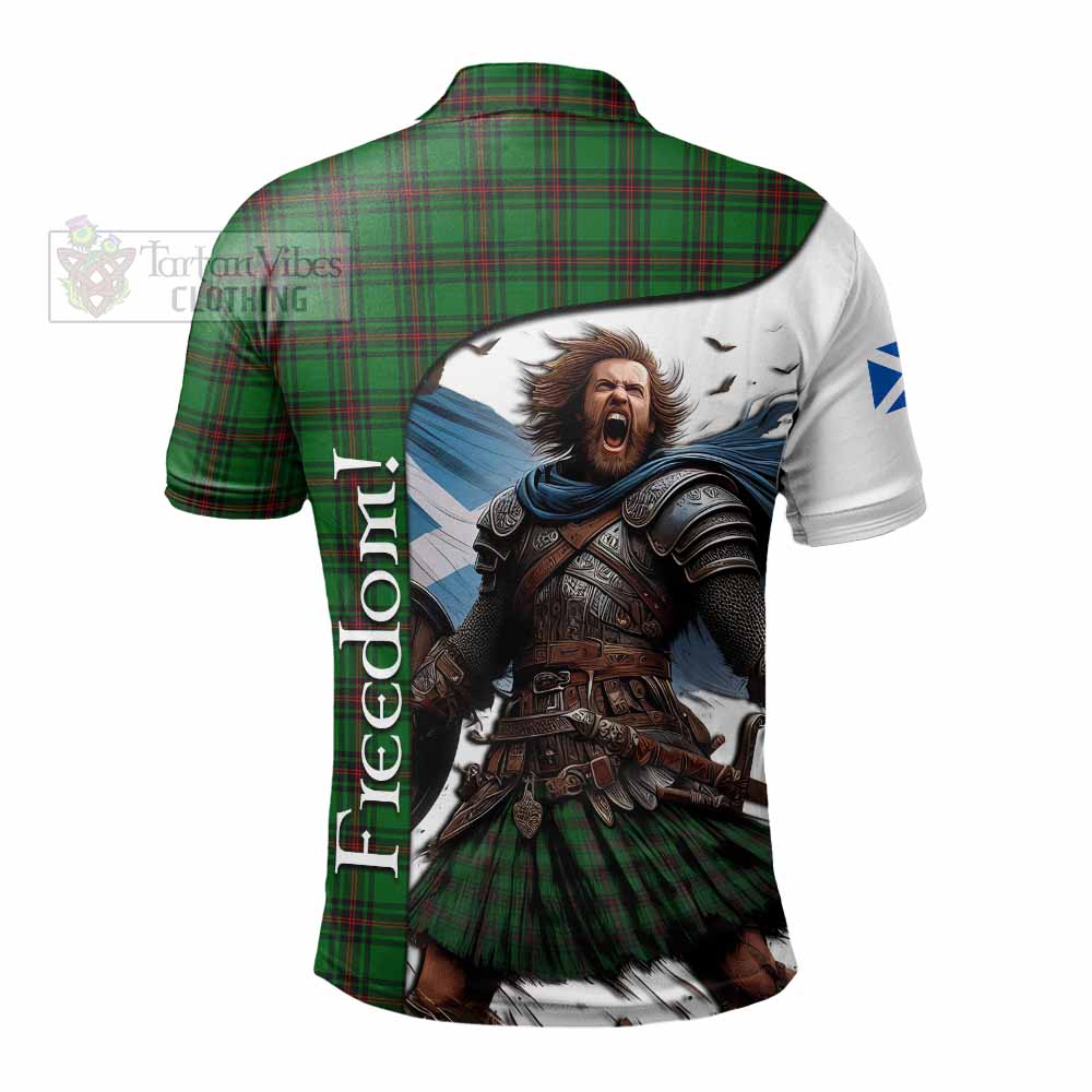 Tartan Vibes Clothing Anstruther Crest Tartan Polo Shirt Inspired by the Freedom of Scottish Warrior