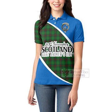 Anstruther Family Crest Tartan Women's Polo Shirt Celebrate Saint Andrew's Day in Style