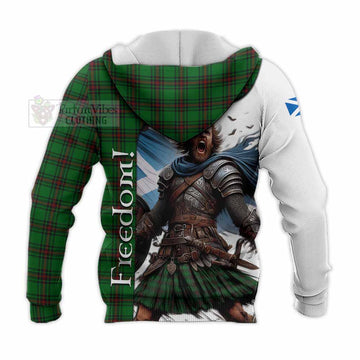 Anstruther Crest Tartan Knitted Hoodie Inspired by the Freedom of Scottish Warrior