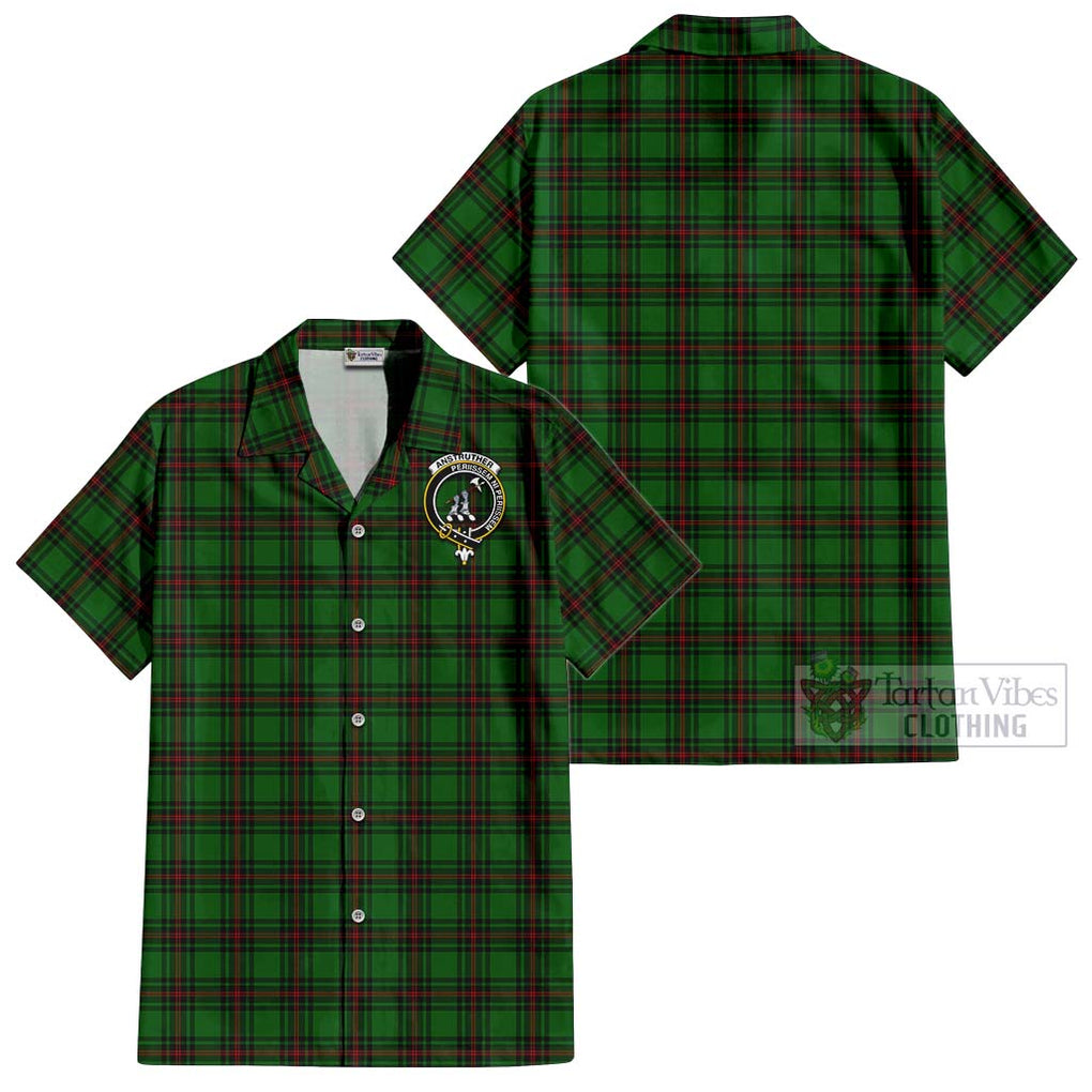 Anstruther Tartan Cotton Hawaiian Shirt with Family Crest Kid - Tartan Vibes Clothing