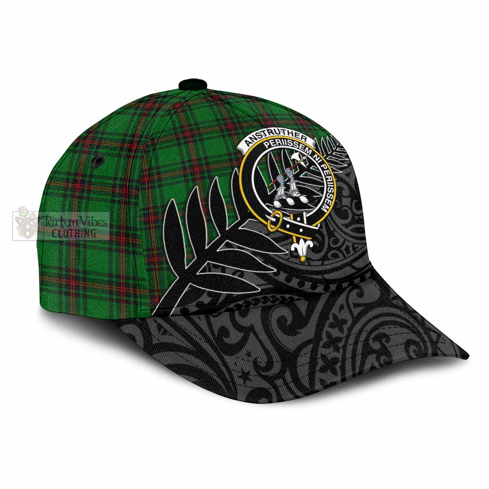 Tartan Vibes Clothing Anstruther Tartan Classic Cap with New Zealand Silver Fern Half Style