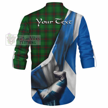 Anstruther Tartan Ghillie Kilt Shirt with Family Crest Scotland Patriotic Style - Tartan Vibes Clothing