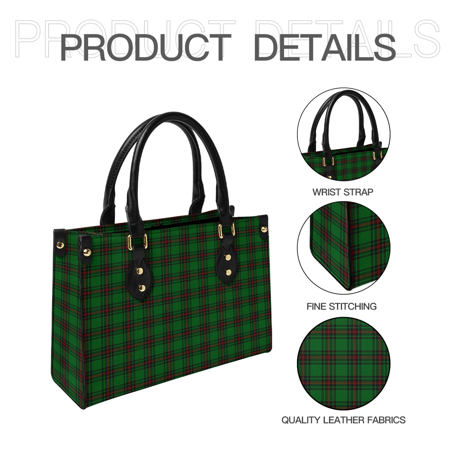 Anstruther Tartan Leather Bag - Tartanvibesclothing