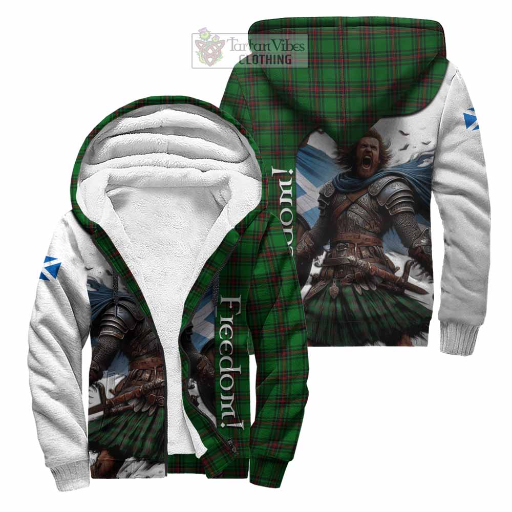 Tartan Vibes Clothing Anstruther Crest Tartan Sherpa Hoodie Inspired by the Freedom of Scottish Warrior