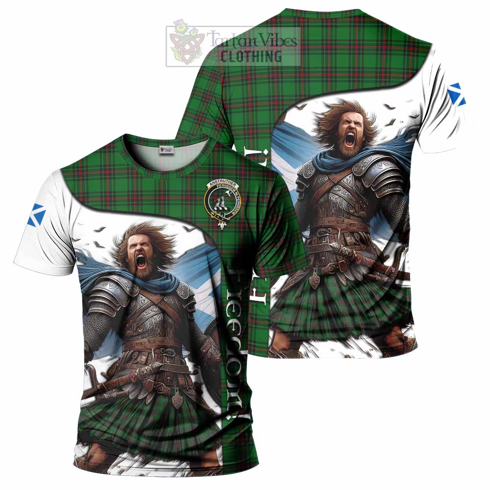 Anstruther Crest Tartan T-Shirt Inspired by the Freedom of Scottish Warrior