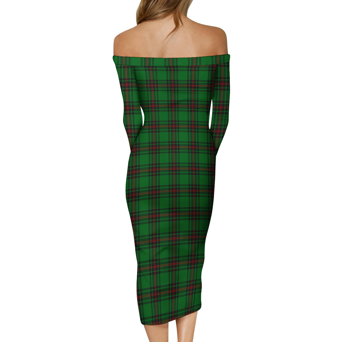 Anstruther Tartan Off Shoulder Lady Dress - Tartan Vibes Clothing