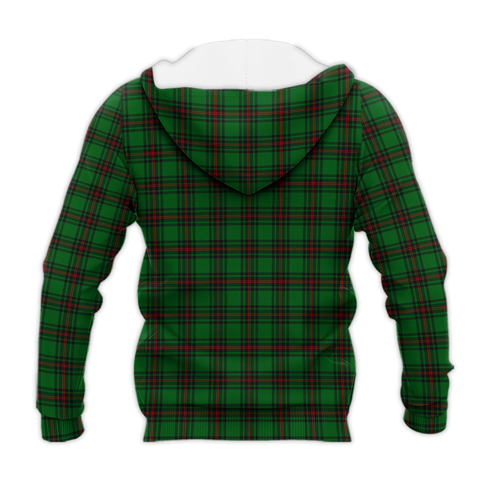 Anstruther Tartan Knitted Hoodie with Family Crest - Tartanvibesclothing