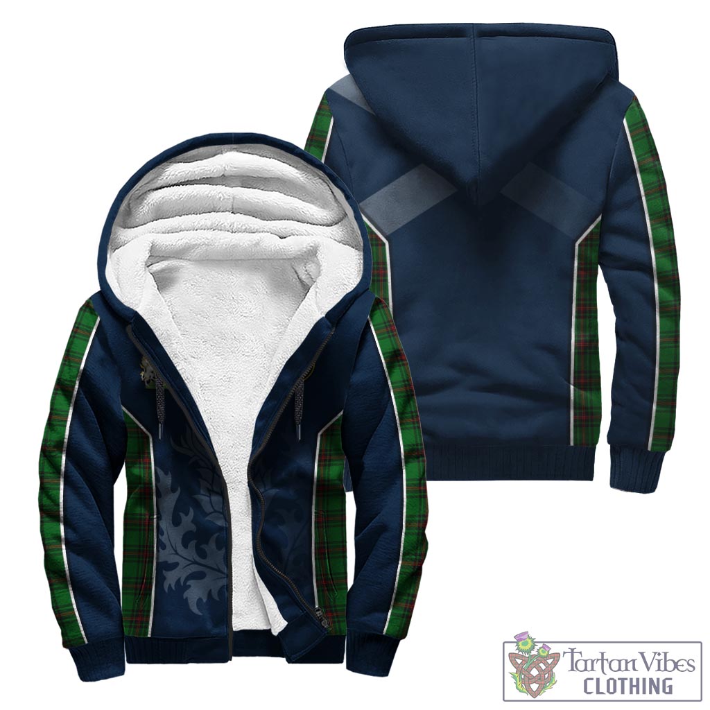 Tartan Vibes Clothing Anstruther Tartan Sherpa Hoodie with Family Crest and Scottish Thistle Vibes Sport Style