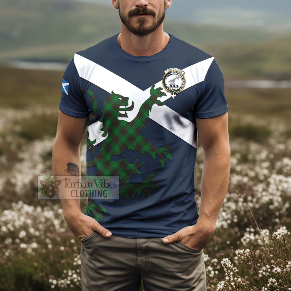 Tartan Vibes Clothing Anstruther Tartan Lion Rampant T-Shirt – Proudly Display Your Heritage with Alba Gu Brath and Clan Name