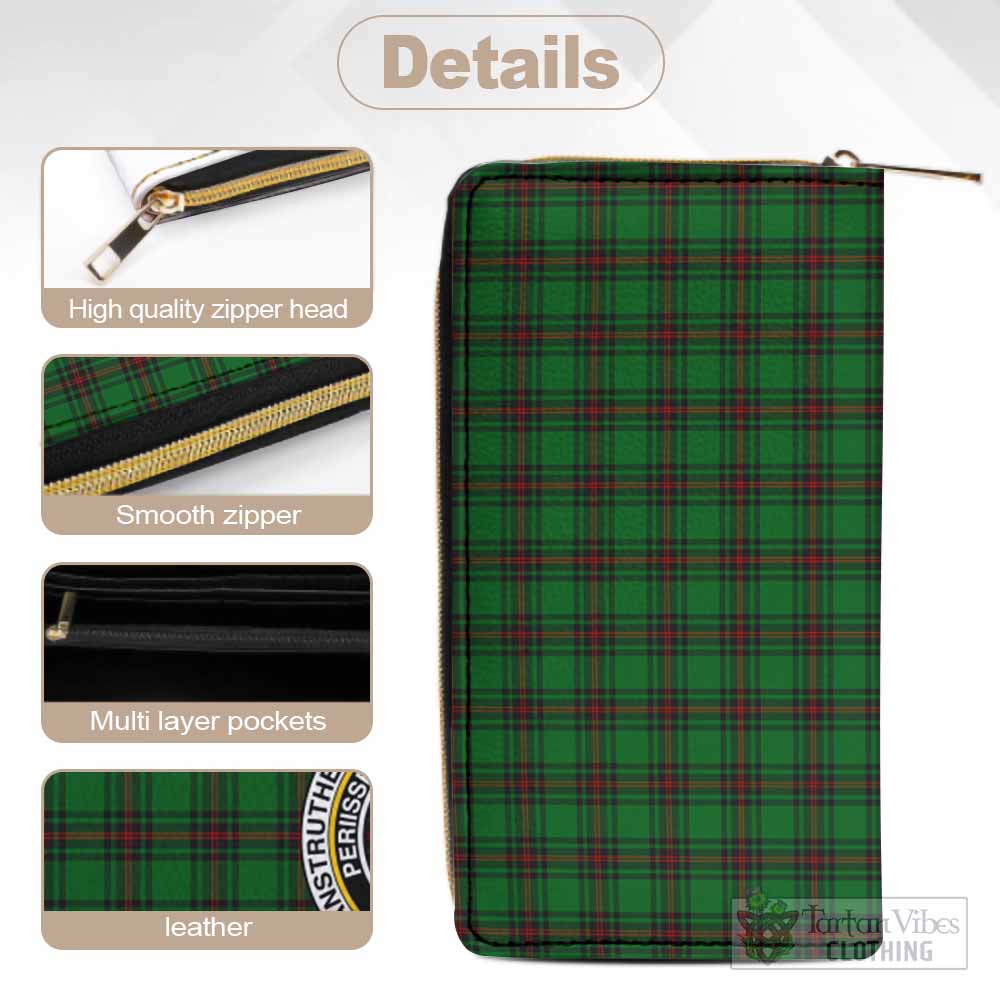 Anstruther Tartan Women's Leather Wallet with Family Crest - Tartan Vibes Clothing